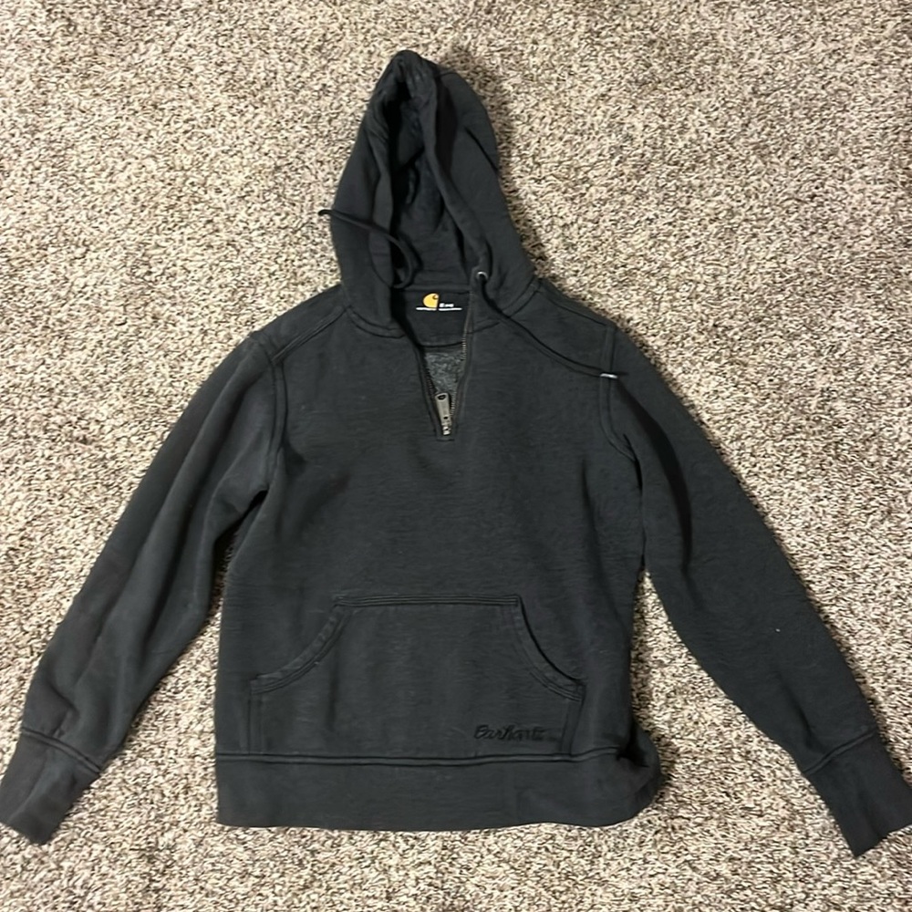 Gray Carhartt 3/4 Zip Hoodie!